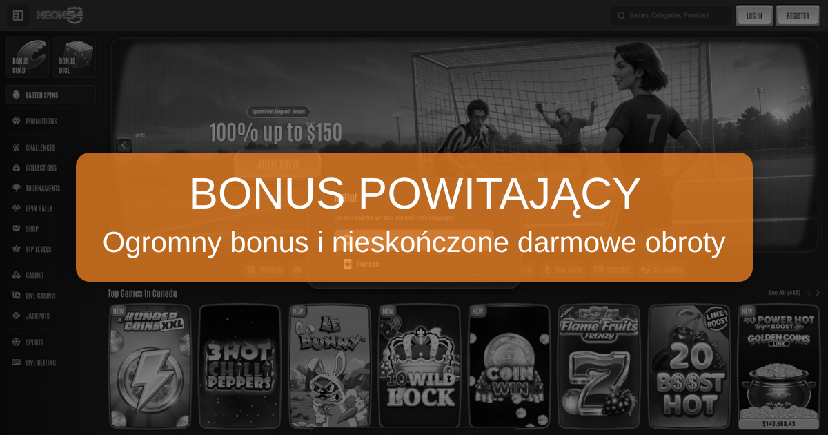 Neon54 Casino welcome bonus